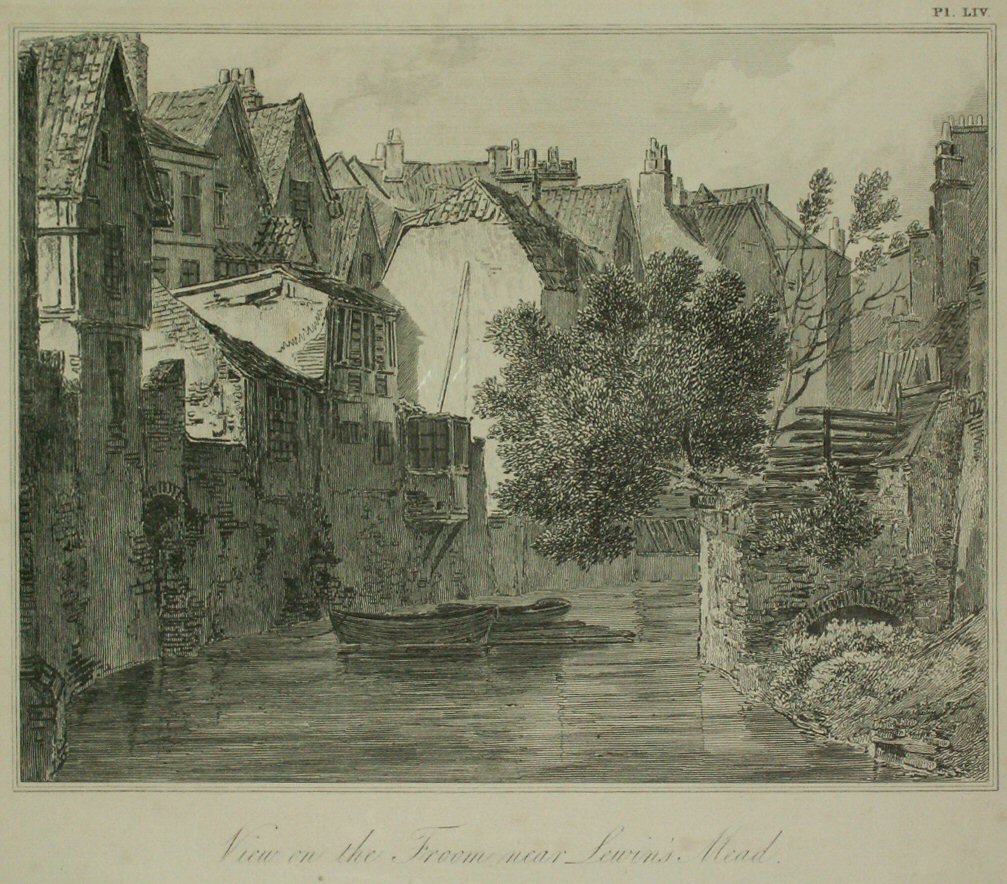Print - View on the Froom near Lewin's Mead. - Skelton